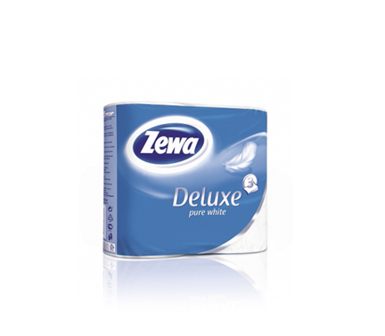 Zewa toalettpapír Deluxe 3 rétegű 4 tekercs tiszta fehér